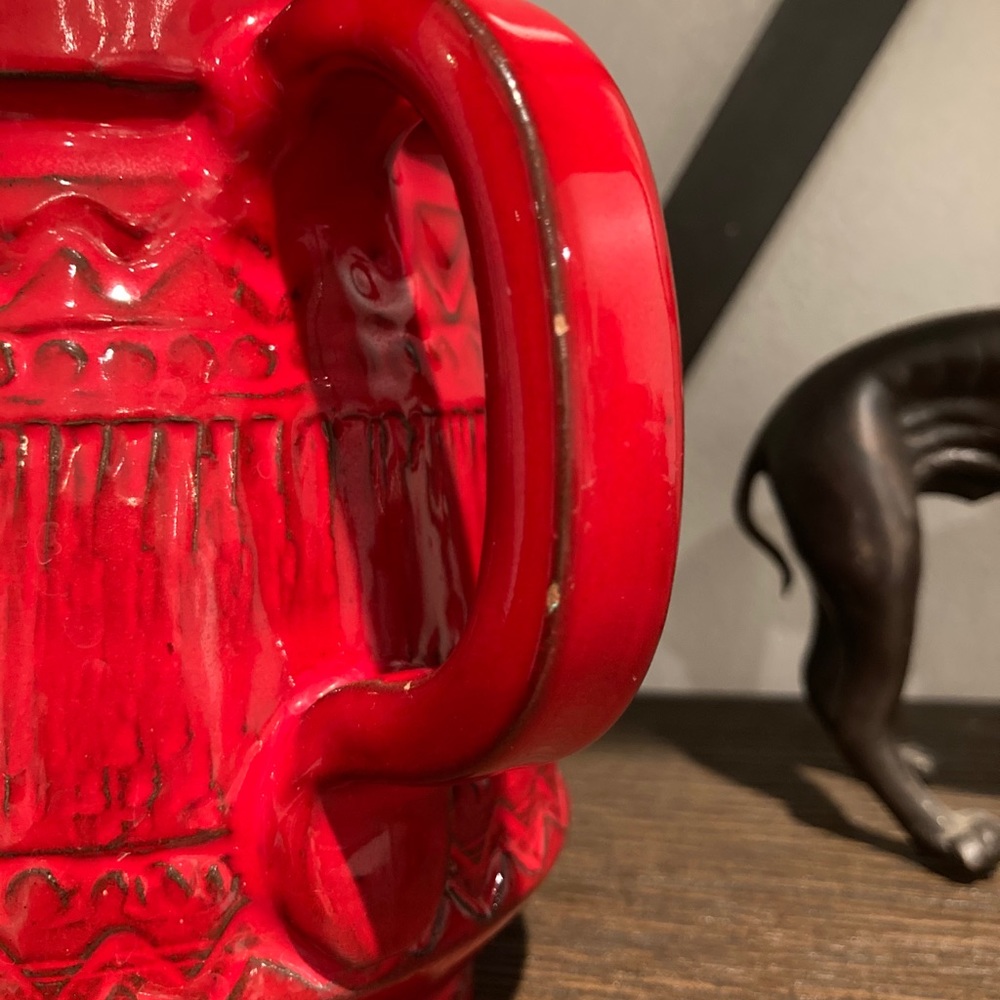 Bitossi style Vintage red mug /vase - Picture 4 of 6